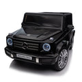 Licensed Mercedes Benz G500,24V Kids Ride On Toy 2.4G W Parents Remote Control,Electric Car For Kids,Three Speed Adjustable,Power Display, Usb,Mp3 ,Bluetooth,Led Light,Three Point Safety Belt Black Plastic