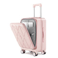 Luggage Sets 3 Piece 20 24 28 , Expandable Carry On Luggage With Tsa Lock Airline Approved, 100% Pc Hard Shell And Lightweight Suitcase With Front Pocket And Spinner Wheels Pink Pc