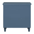 3 Drawer Nightstand Storage Wood Cabinet Blue 3 Drawers Mdf