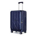 Luggage Sets 3 Piece 20 24 28 , Expandable Carry On Luggage With Tsa Lock Airline Approved, 100% Pc Hard Shell And Lightweight Suitcase With Front Pocket And Spinner Wheels Navy Blue Pc