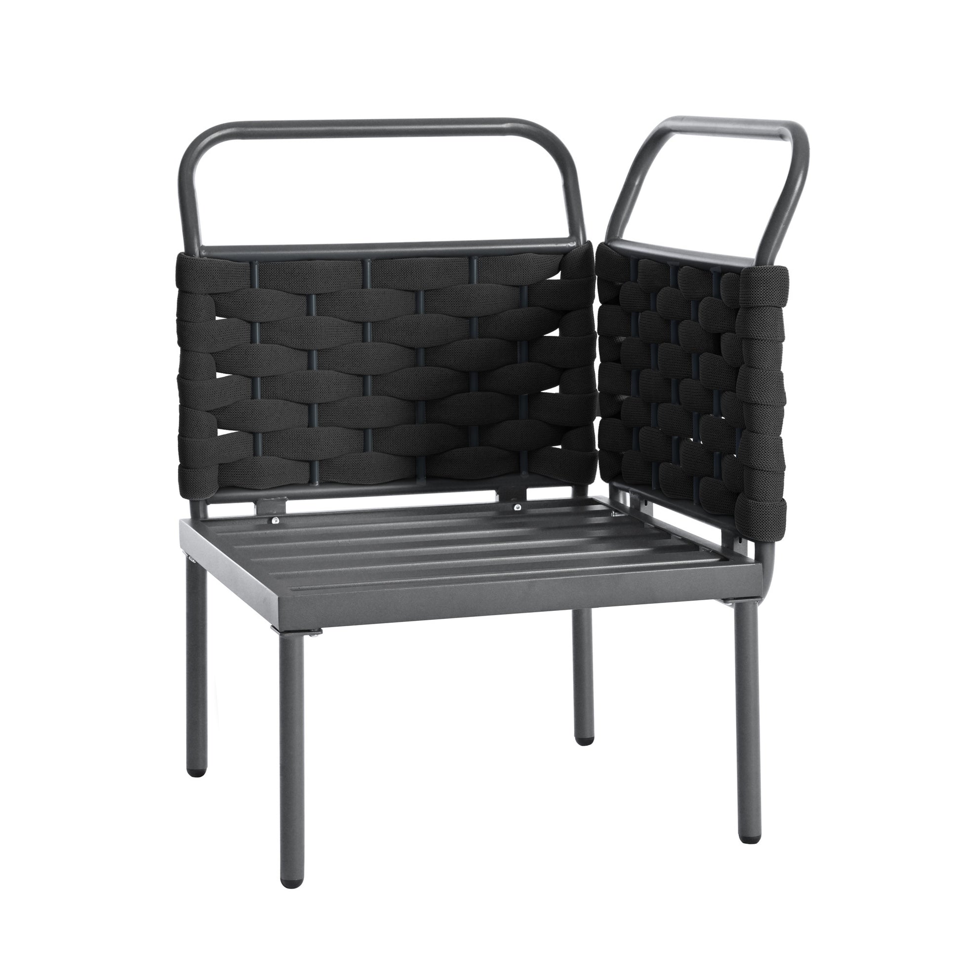 5 Piece Modern Patio Sectional Sofa Set Outdoor Woven Rope Furniture Set With Glass Table And Cushions, Black Gray Yes Sectional Grey Black Weather Resistant Frame Water Resistant Cushion Garden & Outdoor Modern Sectional Seating Groups Foam Woven Rope