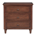 3 Drawer Nightstand Storage Wood Cabinet Brown 3 Drawers Mdf