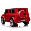 Licensed Mercedes Benz G500,24V Kids Ride On Toy 2.4G W Parents Remote Control,Electric Car For Kids,Three Speed Adjustable,Power Display, Usb,Mp3 ,Bluetooth,Led Light,Three Point Safety Belt Red Plastic