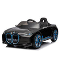 Licensed Bmw I4,12V Kids Ride On Car 2.4G W Parents Remote Control,Electric Car For Kids,Three Speed Adjustable,Power Display, Usb,Mp3 ,Bluetooth,Led Light,Two Point Safety Belt,Story Black Plastic Indoor & Outdoor Use