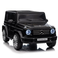 Licensed Mercedes Benz G500,24V Kids Ride On Toy 2.4G W Parents Remote Control,Electric Car For Kids,Three Speed Adjustable,Power Display, Usb,Mp3 ,Bluetooth,Led Light,Three Point Safety Belt Black Plastic