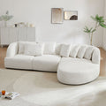 Boucle Sofa,Modular Sectional Couch For Living Room Apartment Lounge,Free Combination Beige Beige Boucle