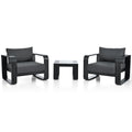 3 Pieces Aluminum Frame Patio Furniture With 6.7