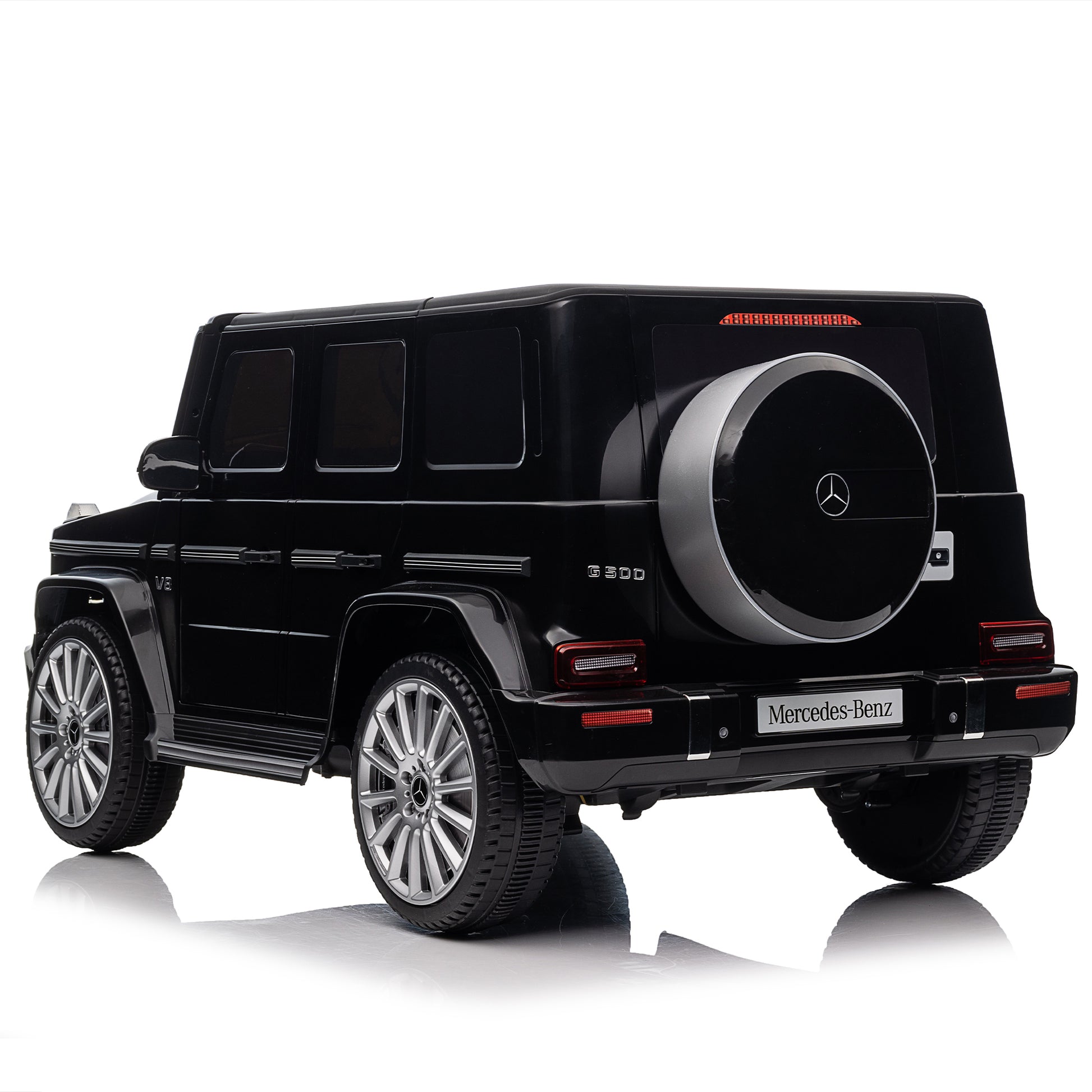 Licensed Mercedes Benz G500,24V Kids Ride On Toy 2.4G W Parents Remote Control,Electric Car For Kids,Three Speed Adjustable,Power Display, Usb,Mp3 ,Bluetooth,Led Light,Three Point Safety Belt Black Plastic