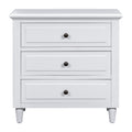 3 Drawer Nightstand Storage Wood Cabinet As Same As Wf297663Aak White 3 Drawers Mdf