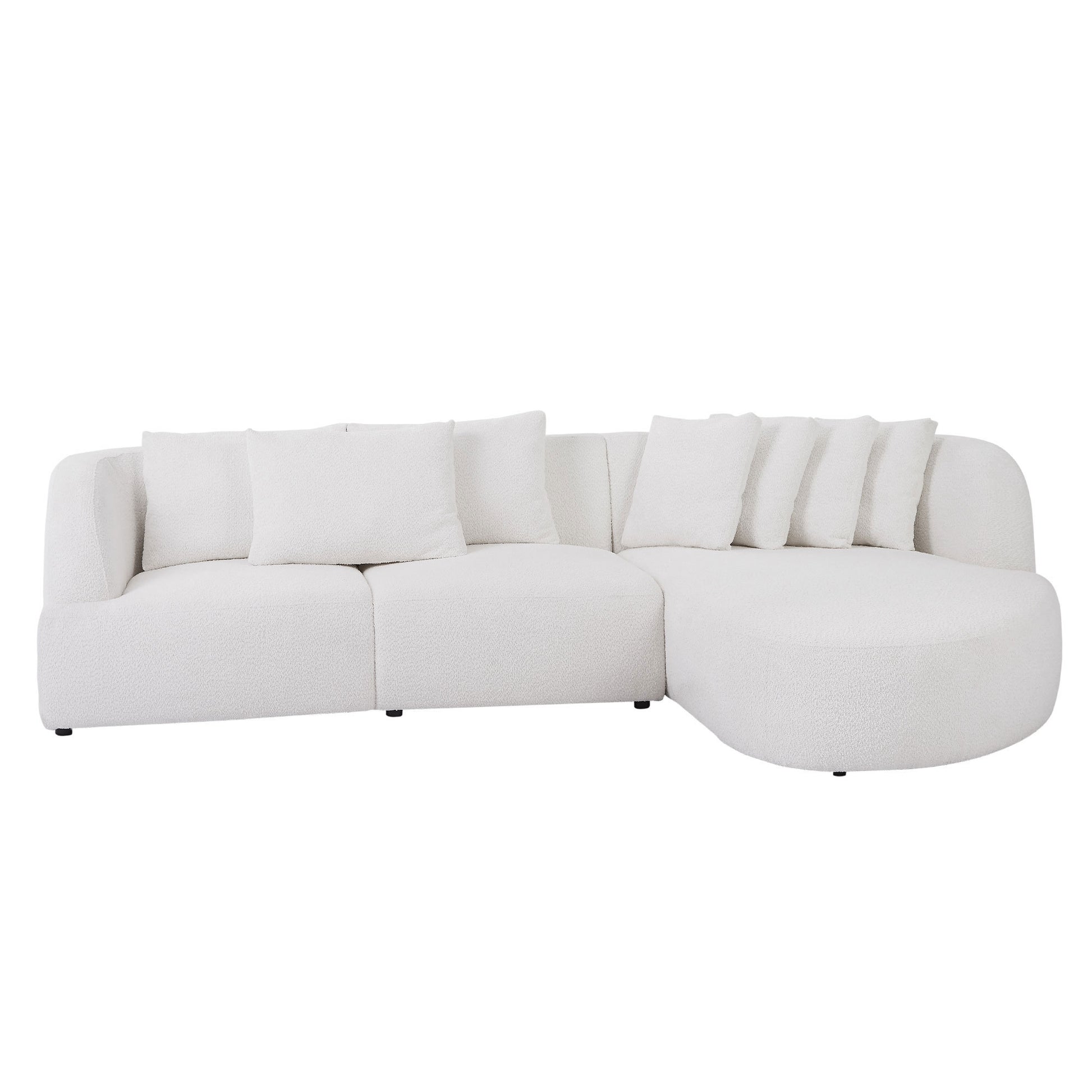 Boucle Sofa,Modular Sectional Couch For Living Room Apartment Lounge,Free Combination Beige Beige Boucle