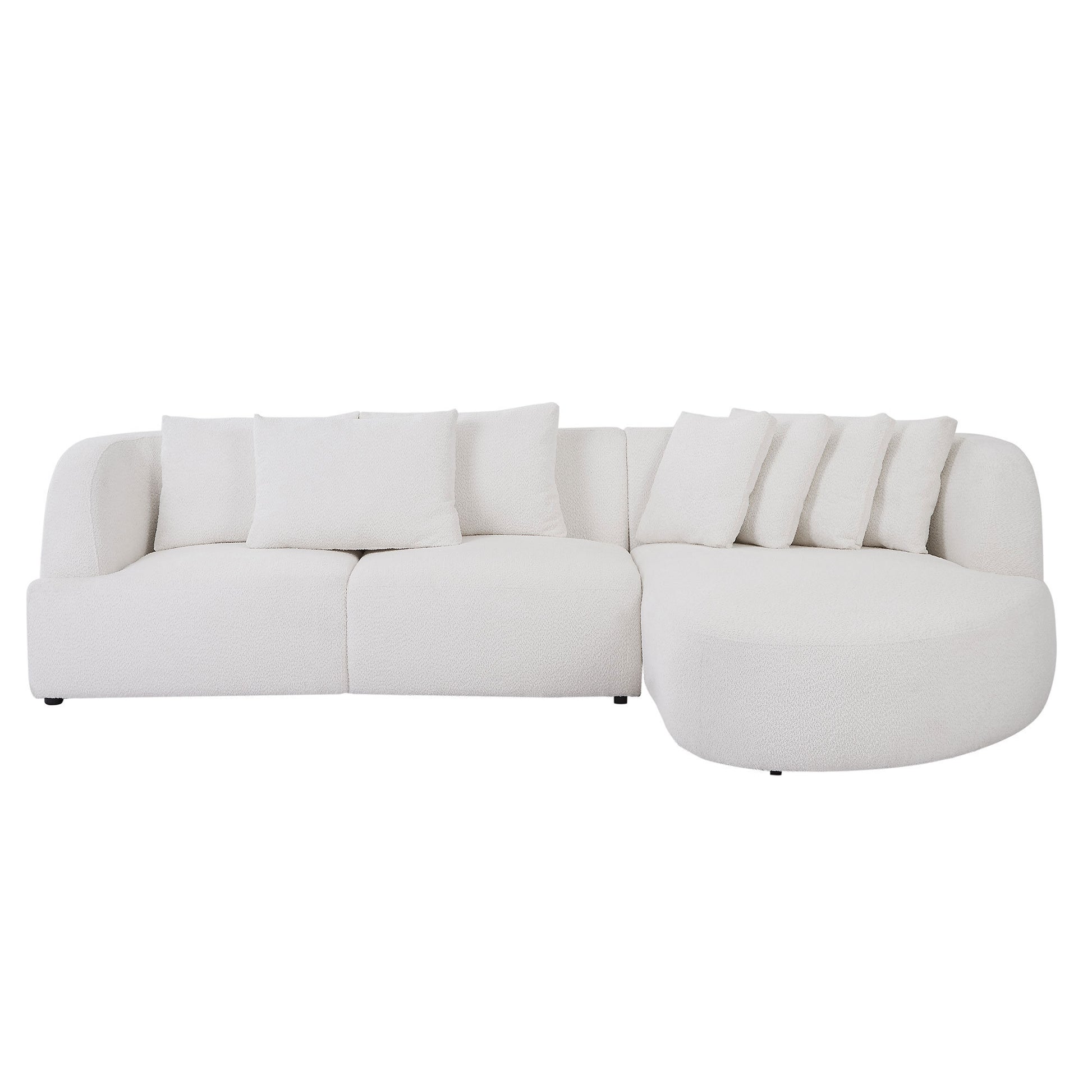 Boucle Sofa,Modular Sectional Couch For Living Room Apartment Lounge,Free Combination Beige Beige Boucle