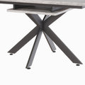 Scalable Dining Table Table Set For 6 8 Person For Dining Room,C Shaped Tube Soft Padded Armless Dining Chairs And Very Large Dining Room Table Kitchen Table Chair Set With Metal Legs Grey Mdf Metal