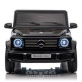 Licensed Mercedes Benz G500,24V Kids Ride On Toy 2.4G W Parents Remote Control,Electric Car For Kids,Three Speed Adjustable,Power Display, Usb,Mp3 ,Bluetooth,Led Light,Three Point Safety Belt Black Plastic