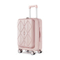 Luggage Sets 3 Piece 20 24 28 , Expandable Carry On Luggage With Tsa Lock Airline Approved, 100% Pc Hard Shell And Lightweight Suitcase With Front Pocket And Spinner Wheels Pink Pc