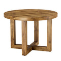 A Modern And Practical Circular Dining Table. Made Of Mdf Tabletop And Wooden Mdf Table Legs. Suitable For Living Room And Bedroom. 42 Inches * 42 Inches * 30 Inches Natural Wood Mdf