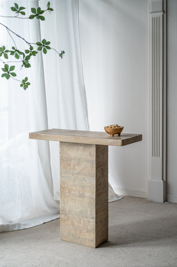 35.5X14X35.5" Cream Square Coffee Table With Pedestal Base Cream Primary Living Space Contemporary,Industrial,Minimalist,Modern,Ultra Modern Magnesium Oxide