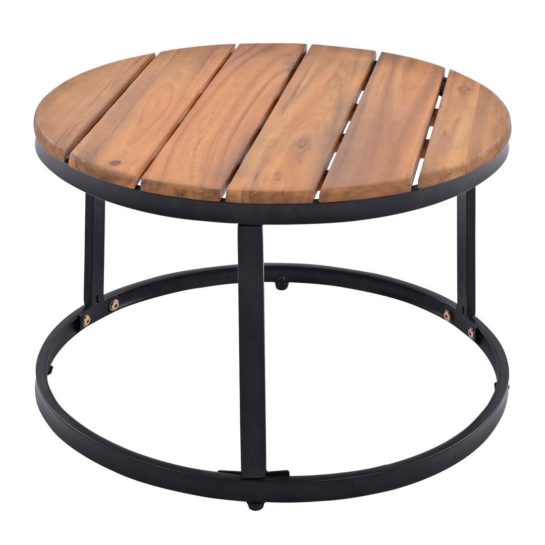 6 Piece Outdoor Sectional Sofa Set With Round Nesting Coffee Tables And Seating Sofa With Cushions For Patio, Porch And Garden Grey Grey Iron