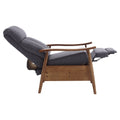 Coolmore Wood Frame Armchair, Modern Accent Chair Lounge Chair For Living Room Dark Gray Linen