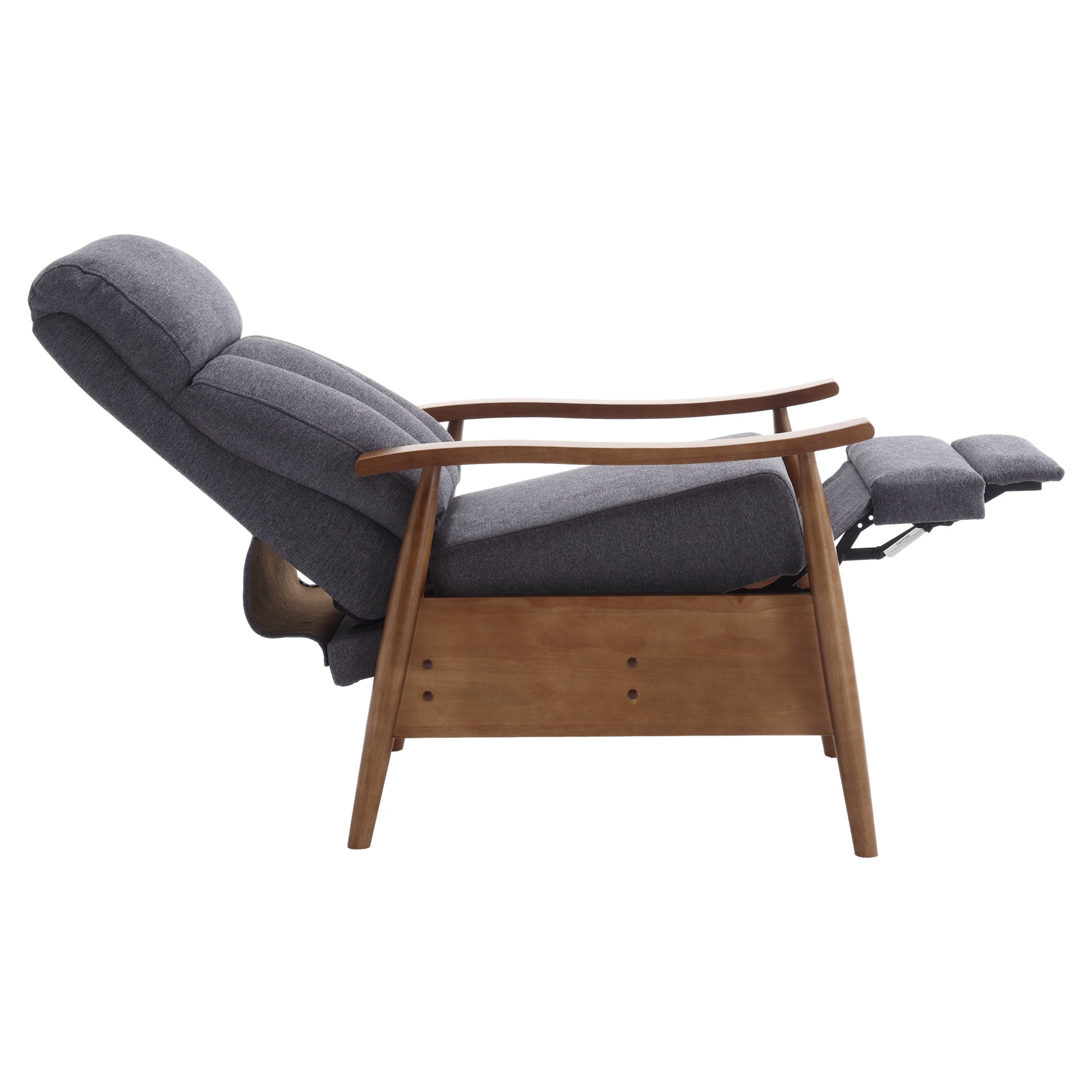 Coolmore Wood Frame Armchair, Modern Accent Chair Lounge Chair For Living Room Dark Gray Linen