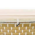 Patio Furniture Round Outdoor Sectional Sofa Set Rattan Daybed Two Tone Weave Sunbed With Retractable Canopy, Separate Seating And Removable Cushion, Beige Yes Sectional Beige Weather Resistant Frame Water Resistant Cushion Garden & Outdoor Luxury