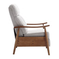 Coolmore Wood Frame Armchair, Modern Accent Chair Lounge Chair For Living Room Light Gray Linen