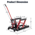 Hydraulic Motorcycle Lift Jack, 1500 Lbs Capacity Foot Operated Motorcycle Lift Table, Atv Scissor Lift Jack With 4.5