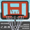 Use For Outdoor Height Adjustable 4.8 To 7.7Ft Basketball Hoop 44 Inch Backboard Portable Basketball Goal System With Stable Base And Wheels Balls Sports Transparent Garden & Outdoor Sporty Iron