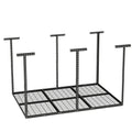 4X6Ft Overhead Garage Storage Rack,Adjustable Garage Storage Organization Systerm,Heavy Duty Metal Garage Ceiling Storage Racks,560Lbs Weight Capacity,Black Black Metal