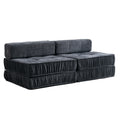Folding Sofa Bed, Futon Sleeper Chair, Convertible Chair Floor Couch & Sleeping Mattress For Living Room, Guest Room, Home Office, Apartment, Small Space, Bed, Removable Back Cushion, Grey, 1 Seat Grey Chenille Primary Living Space Pillow Back Soft