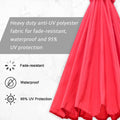 9 Ft Offset Hanging Market Patio Umbrella W Easy Tilt Adjustment For Backyard, Poolside, Lawn And Garden, Red Red Polyester