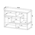 Convertible Tv Console And Bookcase In White White Open Back Particle Board Mdf