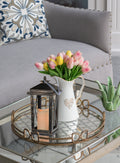 Set Of 2 Menifee Lantern With Led Candle, Tall 5X5X11