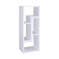 Convertible Tv Console And Bookcase In White White Open Back Particle Board Mdf