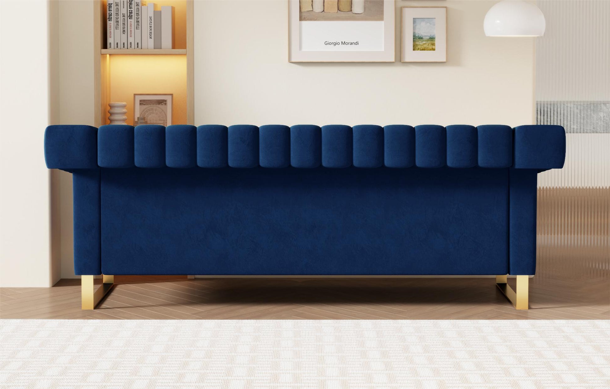 Fx P81 Bu2 Sofa Blue Velvet 2 Seat