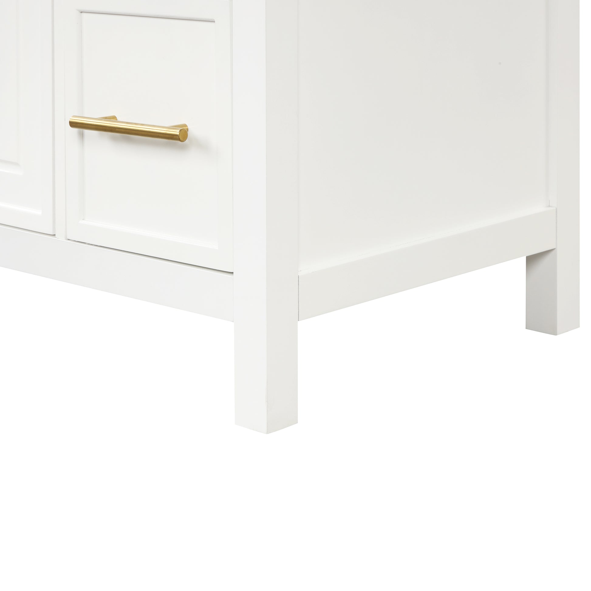 36" Bathroom Vanity With Sink Top, Bathroom Vanity Cabinet With Two Doors And Three Drawers, Solid Woodmdf Boards ,One Package, White Old Sku:Wf319757Aak White Solid Wood Mdf