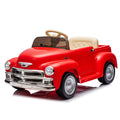 12V Kids Ride On Truck Car W Parents Control, Licensed Chevrolet 3100 Pickup,Electric Car For Kid,Vintage Modeling,3 Speeds,Led Lights,Bluetooth,Usb,High Power Up To 3.11 Mph,Age 3 Red Polypropylene