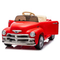 12V Kids Ride On Truck Car W Parents Control, Licensed Chevrolet 3100 Pickup,Electric Car For Kid,Vintage Modeling,3 Speeds,Led Lights,Bluetooth,Usb,High Power Up To 3.11 Mph,Age 3 Red Polypropylene