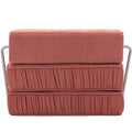 Folding Sofa Bed, Futon Sleeper Chair, Convertible Chair Floor Couch & Sleeping Mattress For Living Room, Guest Room, Home Office, Apartment, Small Space, Bed, Removable Back Cushion, Orange, 1 Seat Orange Chenille Primary Living Space Pillow Back Soft
