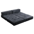 Folding Sofa Bed, Futon Sleeper Chair, Convertible Chair Floor Couch & Sleeping Mattress For Living Room, Guest Room, Home Office, Apartment, Small Space, Bed, Removable Back Cushion, Grey, 1 Seat Grey Chenille Primary Living Space Pillow Back Soft