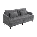 Coolmore Mid Century Modern Chenille Fabric Loveseat Sofa, 2 Seat Upholstered Loveseat Sofa Modern Couch For Living Room,Brown Wood Feet Sofa For Bedroom, Reading Gray Chenille Gray Chenille 2 Seat