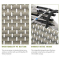 Patio Furniture Round Outdoor Sectional Sofa Set Rattan Daybed Two Tone Weave Sunbed With Retractable Canopy, Separate Seating And Removable Cushion, Gray Yes Sectional Gray Weather Resistant Frame Water Resistant Cushion Garden & Outdoor Luxury
