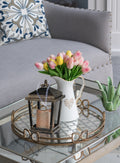 Set Of 2 Menifee Lantern With Led Candle, Short 5X5X8.5