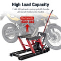 Hydraulic Motorcycle Lift Jack, 1500 Lbs Capacity Foot Operated Motorcycle Lift Table, Atv Scissor Lift Jack With 4.5