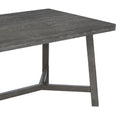 6 Piece Retro Farmhouse Style Dining Set, Rectangular Table And 4 Upholstered Chairs With Rattan And Bench For Dining Room And Kitchen Gray Gray Solid Wood Mdf