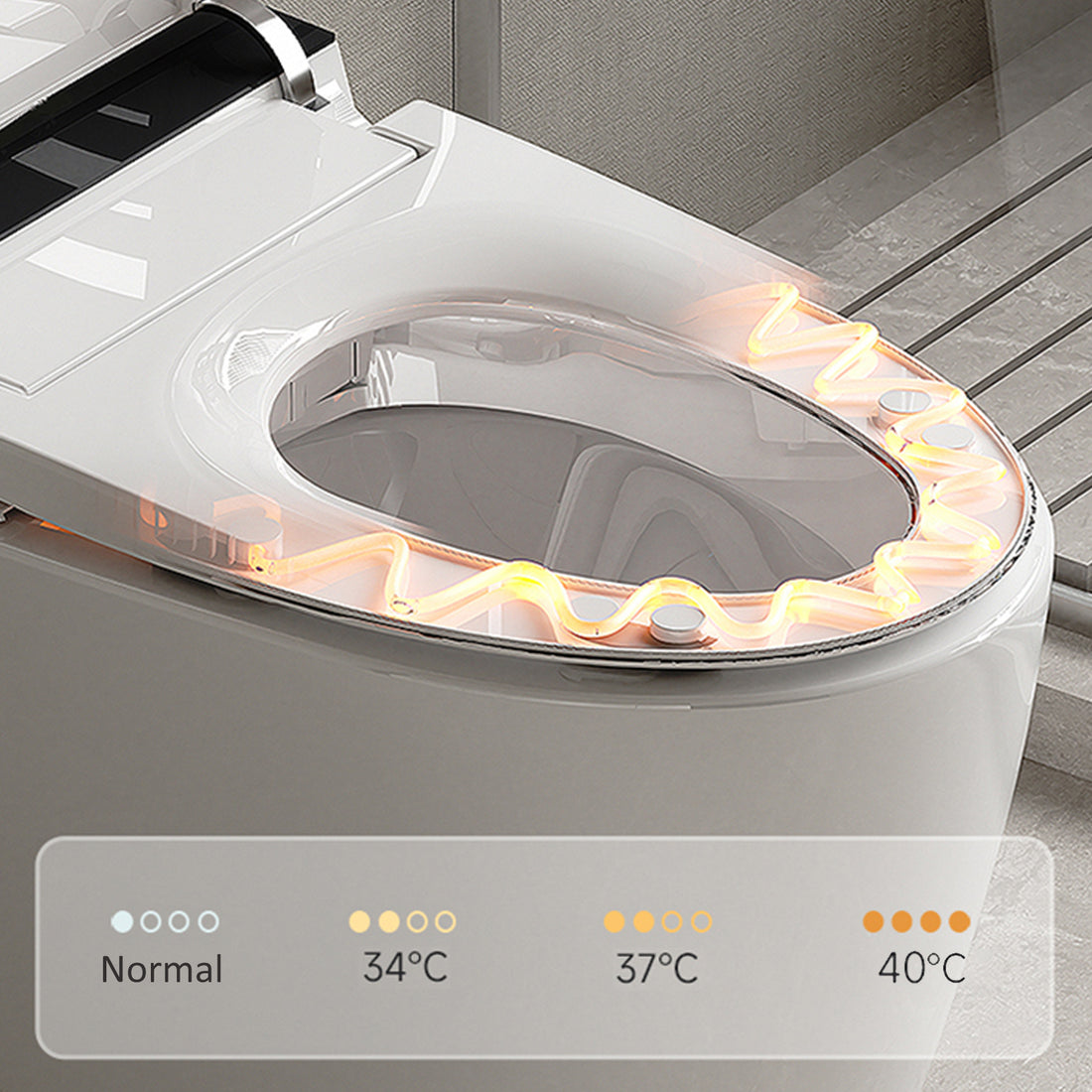 St Dp 02 Smart Toilet With Heated Bidet Seat, One Piece Toilet With Built In Bidet, Feet Sensor Operation, Auto Dual Flush,Tankless Bidet Toilet In 1.28Gpf, Nightlight, White White Bathroom Ceramic