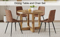 A Modern And Practical Circular Dining Table. Made Of Mdf Tabletop And Wooden Mdf Table Legs.A Set Of 4 Brown Cushioned Chairs In A Modern Medieval Style Restaurant. Ct 403B0502A Natural Wood Mdf