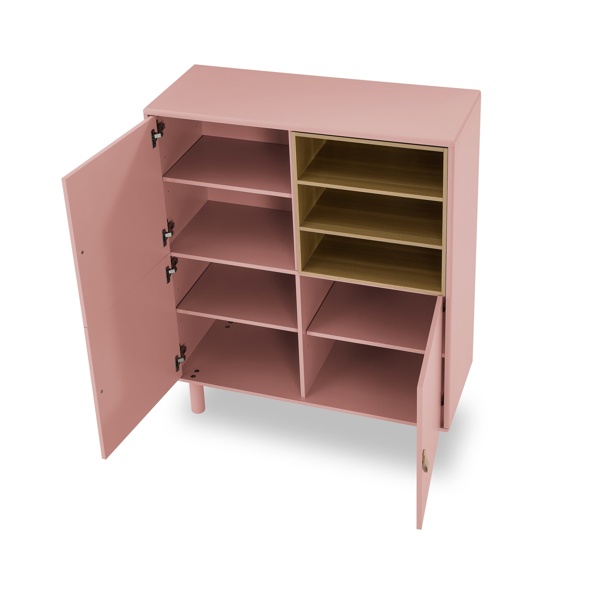 Storage Cabinet With Door, Multifunctional Storage Cabinet, Modern Sideboard Cabinet, Wooden Storage Cabinet, Leather Handle Drawer Cabinet, Home Storage Cabinet, Office Cabinet Pink Solid Wood Mdf