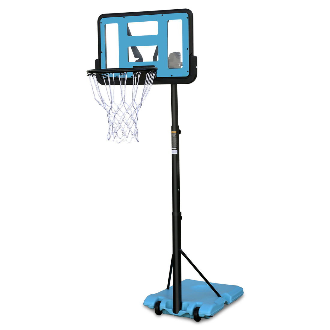 Use For Outdoor Height Adjustable 4.8 To 7.7Ft Basketball Hoop 44 Inch Backboard Portable Basketball Goal System With Stable Base And Wheels Balls Sports Transparent Garden & Outdoor Sporty Iron