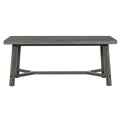 6 Piece Retro Farmhouse Style Dining Set, Rectangular Table And 4 Upholstered Chairs With Rattan And Bench For Dining Room And Kitchen Gray Gray Solid Wood Mdf
