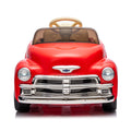 12V Kids Ride On Truck Car W Parents Control, Licensed Chevrolet 3100 Pickup,Electric Car For Kid,Vintage Modeling,3 Speeds,Led Lights,Bluetooth,Usb,High Power Up To 3.11 Mph,Age 3 Red Polypropylene